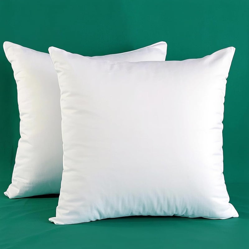 Winighting Set of 2 Plump Cotton Fabric Throw Pillow Inserts, Filler for Decorative Cushion Cover, 20 X 20 Inches, There are Multiple Sizes to Choose from - Image 2